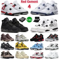 With Box 4 Men Basketball Shoes 4s Midnight Navy Red Cement Thunder Military Black Cat Photon Dust Lightning White Oreo Mens Women Trainers Outdoor Sports Sneakers