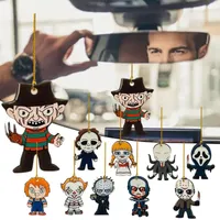 Decorative Figurines Fashion Keychain Horror Movie Character Plane Pendant Car Rearview Mirror Creative