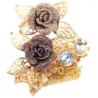 Necklace Earrings Set Wedding Bijoux Crystal Enamel Flower Women African Costume Jewelry Maxi Earring For