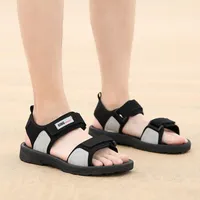 Sandals Man Outdoor Black Sneakers Comfortable Beach Mens Shoes Casual Shoesshz78 Hook & Loop Flat