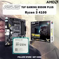 Motherboards AMD Ryzen 3 4100 R3 Cpu ASUS TUF GAMING B550M PLUS Micro-ATX Motherboard Without Cooler