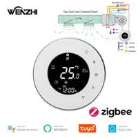Smart Home Control ZigBee Air Conditioning Thermostat Fan Coil Unit Digital Temp Conditioner Controller 220V Tuya Life Alexa Google
