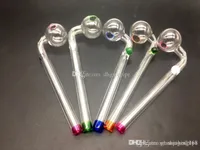 Smoking Dogo Wholesale Glass Oil Burner Pipe pyrex glass oil nail pipe 14cm Curved Glass Bong Water Pipes with Different Balancer