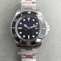 3 Style Mens Watch BP Factory 44mm Sea-Dweller 116660 D-Blue 40mm 116600 Ceramic Sapphire Luminova Watches Asia 2813 R￶relse Mekaniska automatiska armbandsur