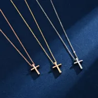 Pendant Necklaces Glossy Cross Necklace Temperament Jewelry Women Wedding Accessories GiftPendant