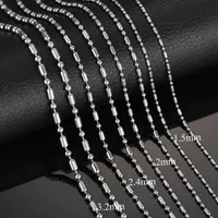 Chains 1.5 2 2.4 3.2mm 10 20 50 100pcs Lot Wholesale Stainless Steel Silver Bamboo Link Chain Necklace DIY Jewelry Findings 16-40inchChains