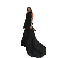 Black Sleeveless Mermaid Formal Evening Dresses 2023 Dubai Backless Night Party Long Prom Gowns For Women Robe De Soiree