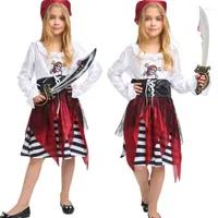 Theme Costume Halloween Children's Costumes Girls Pirate Dress Up Performance Cos Caribbean Stage