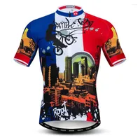 Racing Jackets Men's Cycling Jersey Short Sleeve Summer Bicycle MTB Road Bike Tops Clothing Wear Maillot Ropa Ciclismo Outdoor Sports