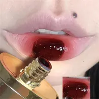 Lip Gloss Golden Tube Cherry Pink Mirror Water Glaze Matte Lipstick Waterproof Liquid Nude Brown Clear Tint Makeup