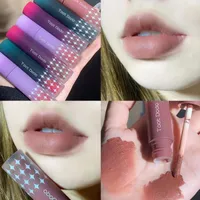Lip Gloss 6 Colors Velvet Nude Matte Waterproof Moisturizing Long Lasting On-Stick Cup Liquid Lipsticks Lips Tint Makeup Tools
