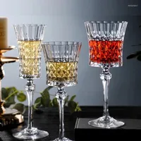 Wine Glasses 2pcs Crystal Glass Red Cup Home Water Cups Teacup Engraved Bar Whisky Juice Beer Mug