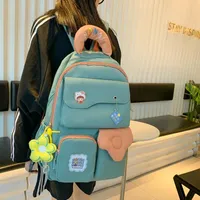 Backpack Female Fashion High Capacity Waterproof College Trendy Women Laptop School Bags Cool Lady Cute Girl Travel Book Bag