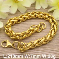 Link Bracelets Chain Silver And Gold Color Chains Women's Men Fashion Stainless Steel Jewelry BFHGBFAFLink