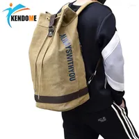Outdoor Bags Top Canvas Men's Sports Gym Basketball Backpack For Teenager Soccer Ball Pack Laptop Bag Training Fitness