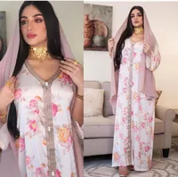 Ethnic Clothing Muslim Dress Fashion Robe Dubai Abaya Turkey Eid Arab Islam Robes Jalabiya Middle East Women Print Long Donsignet