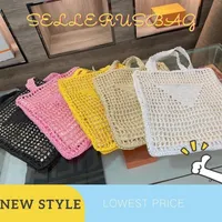 2022 NEW Women P handbags Tote Bag shopping bag handbag high quality fashion linen Large Beach bags luxury designer304M