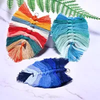 Charms Bohemian Tassel Handmade Polyester Pendant DIY Bag Key Keychain Colorful Fashion Pendants For Jewelry Making