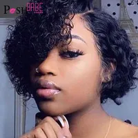 Natural Wave Lace Front Wig 13x4 Frontal Short Human Hair Brazilian Remy Bleached Knots Pre Plucked for Black Women
