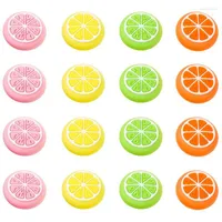 Game Controllers 16Pcs Cute Fruit Design Gamepad Buttons Silicone Caps Handle Rocker Cover For Switch And Joy-Con