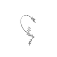 Ear Cuff Fashion Street Sparkling Crystal Leaf Clip Nonpiercing Earring For Women Leaves Butterfly Jewelry Gift Drop Delivery Earring Ott2C