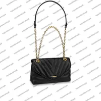 M58552 Designer top end NEW WAVE gold-color CHAIN BAG CROSSBODY women handbag Purse Natural cowhide-leather evening clutch shoulderbag