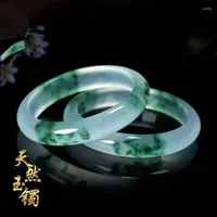 Bangle Genuine Natural Myanmar Jadeite Floating Jade Bracelet Women Fine Jewelry Accessories Jades Bangles For Ladies Gifts