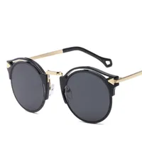 Sunglasses Lunette For Women Men Semi-less Sun Glasses Vintage Computer Spectacles Oversize Round Frame Gafas Gaming Oculos