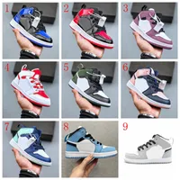 Sp￤dbarn 1S-11S 2022 Kids Basketball Shoes Kid Shoes Game Royal Scotts Obsidian Chicago Bred Sneakers Mid Multi-Color Boys Grils Tie-Dye Baby Unisex Shoe Size 25-35
