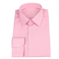 Herrenanzüge 2023 Luxus Oxford-Hemd Hemd Brespoke Cotton Pink Casual Office Business 80er Jahre Faltenfestes Hemden von Faltenfestern