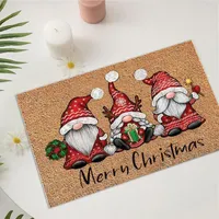 Carpets 2023 Gnome Christmas Decorative Doormat Holiday Door Rugs For Entryway Indoor Washable Non-Slip Backing
