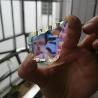Chandelier Crystal Camal 1pcs 38 50 63mm K9 French Drop Plated AB Color Prism Pendant Lamp Ornament Suncatcher Parts