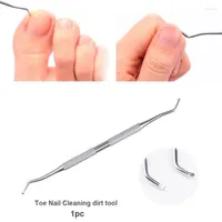 Nail Files 1PC Useful Ingrown Toe Lifter Double Head Pedicure Tool Foot Dirt Cleaning Spoon Manicure Stac22