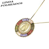 Pendant Necklaces Design Gold Copper Necklace Color Zircon Virgin For Women Fashion Jewelry Gift