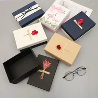 Jewelry Pouches Anniversary Packaging Gift Box Perfume Cosmetic Wallet Watch Bracelet Carrying Case Rectangle Carton Package Accessories