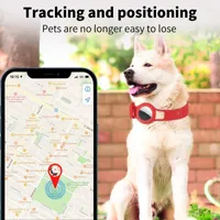 Dog Collars Pet GPS Tracker Collar Silicone Protective Case For Apple Airtags Cat Anti-Lost Tracking Device GBS