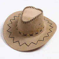 Berets 2023 Fashion Summer Sun Cowboy Hat Hand-crafted Panama Beach Wide Brim Cap For Men Women Straw Hats