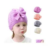 Bonnet / bouchons de crâne chapeaux de rue de la mode bébé fille garçon tricoté turban chapeau en bas âge pour enfants enveloppe de tête de bande solide bonbor