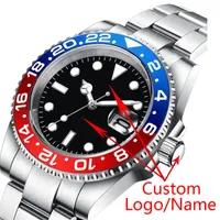 Wristwatches 40MM Mens WristWatch Sterile Dial Sapphire NH35 Miyota8215Automatic Mechanical Waterproof 10Bar Luminous Clock Can Custom Logo