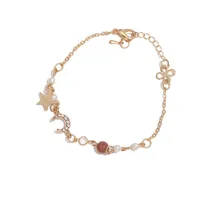 Link Bracelets Chain Moon Star Bracelet Female Valentine's Day Boudoir Gift Net Red Jewelry Send Girlfriend JewelryLink