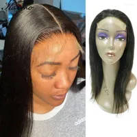 5x5 HD Lace Closure Wig Brazilian Straight Human Hair Average Size Can Be Adjusted Remy For Black Women