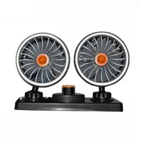 Interior Decorations Dual Head Mini 12V 24V Car Seat Clip Cooling Fan 360 Rotating Strong Wind Air Cooler Exhaust Heat Sink Fans Wire