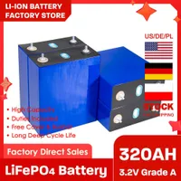 LIFEPO4 3.2V 320AH Grado A 12V 24V 48V 4pcs 8pcs Pack Battery Pack Diy RV y acumulación de bateador por Fotovoltaico