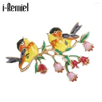 Brooches High-Grade Animal Bird Brooch Enamel Flower Lapel Pin And Dress Shirt Corsage Badge Gifts For Women Jewelry