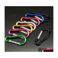 Key Rings Colorf Aluminum Carabiner Shape Snap Hook Hiking Keychain High Quality Mini Carabiners Keyfobs Accessories Dhs Drop Delive Dhkq6