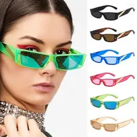 Sunglasses Vintage UV400 Trending Narrow Small Rectangle Retro Sun Glasses Black Shades Frame