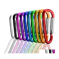 Key Rings Aluminum D Ring Carabiners Clip Small Carabiner Clips Outdoor Cam Mini Lock Snap Hook Keychains Holder Tool P72Fa Drop Del Dhvxh