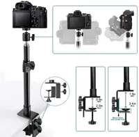 Tabletop C Clamp Mount Desk Camera Stand With 360 BallHead For DSLR Camera Ring Light Video Light
