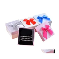 Watch Boxes Cases Exquisite Bow Luxury Paper Jewelry Wrist Watches Holder Display Storage Box Gift Money Organizer Case Drop Deliv Otufr