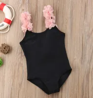 Kids Girls Swimwear One-Pieces Baby Bikini Floral Straps Backless Swimsuits Children Bathing Suit Summer Kid Beachwear